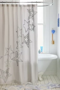 Star Icon Tufted Shower Curtain