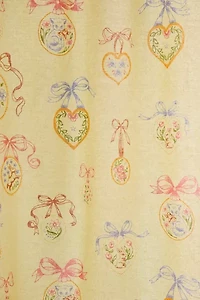 Locket Frame Patterned Shower Curtain