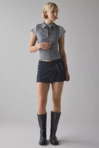 BDG Ledia Collared Zip-Front Vest Top