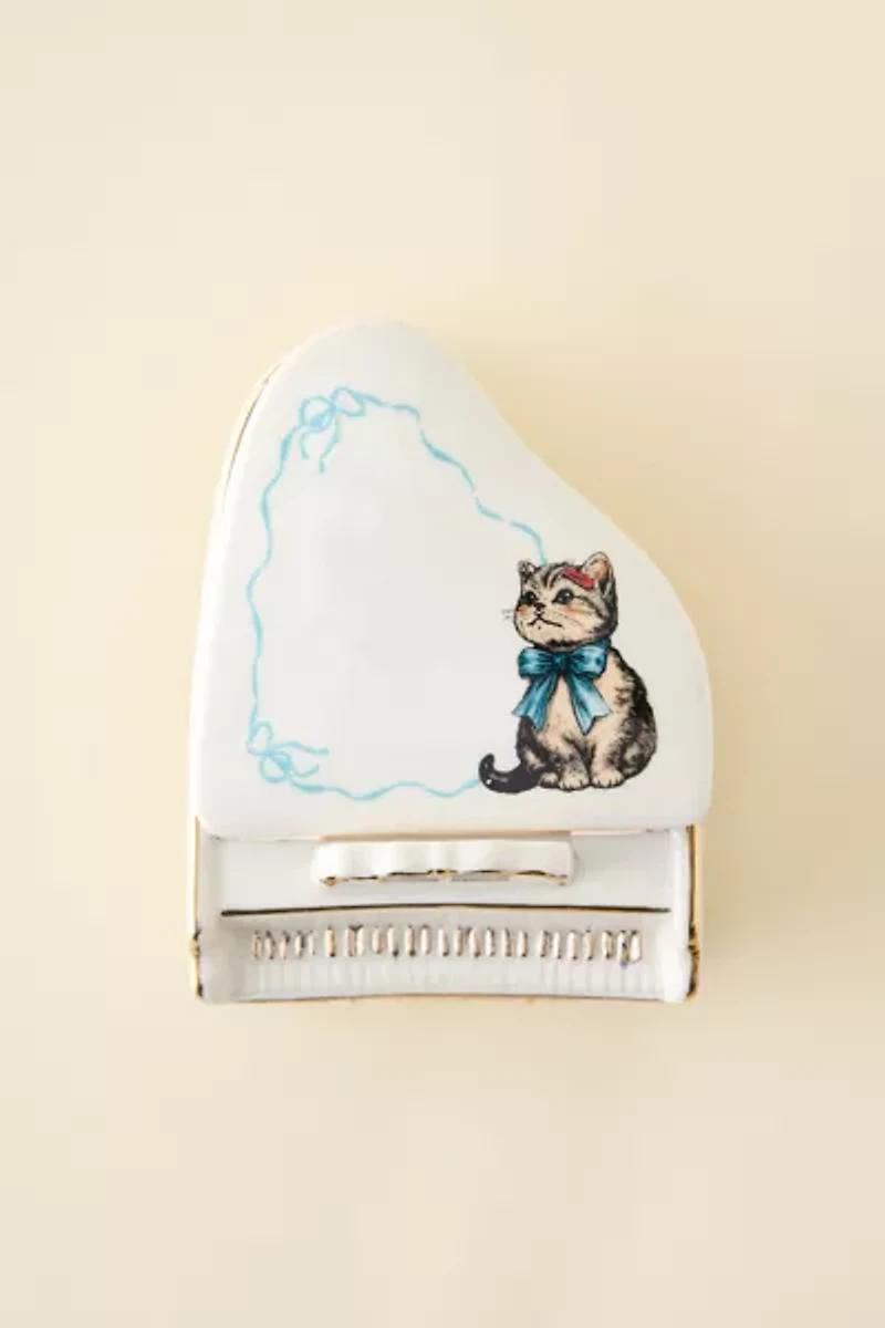 Piano Shaped Ceramic Trinket Box