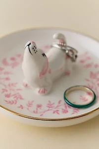 Piper Dachshund Ceramic Ring Dish