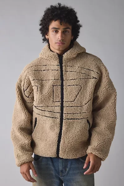 Diesel S-Zat Fleece Hooded Zip-Up Jacket