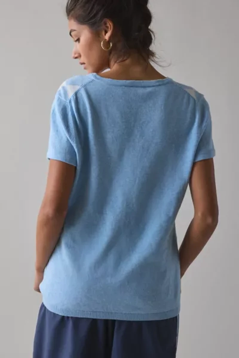 ReMADE By UO Short Sleeve Argyle Sweater