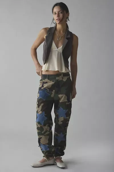 ReMADE By UO Star Patched Camo Cargo Pant