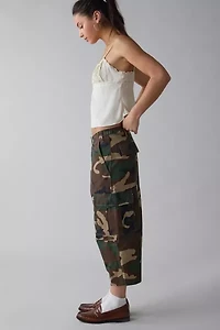 ReMADE By UO Camo Cargo Ankle Pant