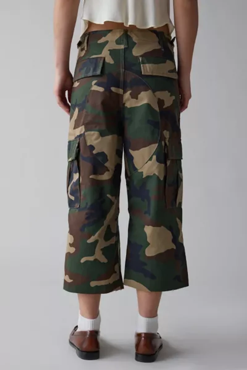 ReMADE By UO Camo Cargo Ankle Pant
