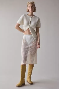 ReMADE By UO Sheer Lace Midi Skirt