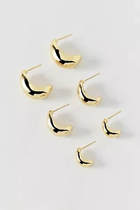 Dome Hoop Earring Set