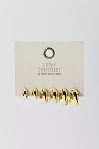 Dome Hoop Earring Set
