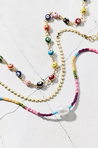 Cleo Colorful Beaded Anklet Set