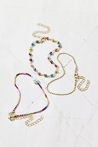 Cleo Colorful Beaded Anklet Set