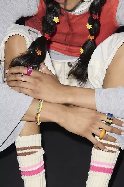 Cleo Colorful Beaded Anklet Set