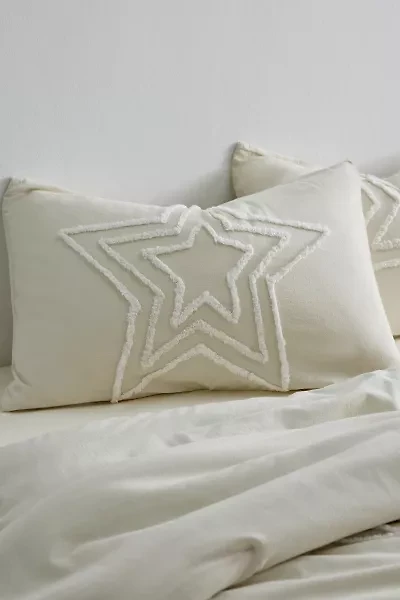 Star Icon Tufted Sham Set