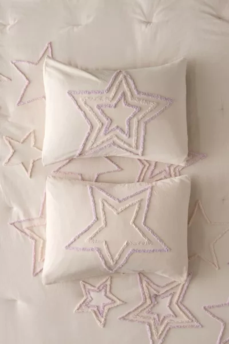 Star Icon Tufted Sham Set