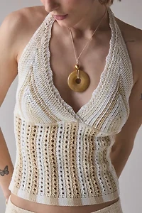 Kimchi Blue Tulum Crochet Halter Top