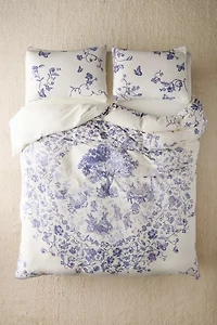 Bunny Toile Patterned Cotton Gauze Duvet Cover