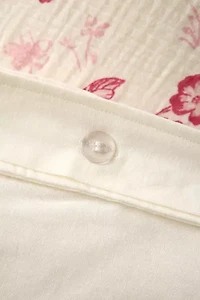 Bunny Toile Patterned Cotton Gauze Duvet Cover