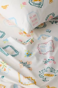 Birdie Needlepoint Patterned Sheet Set
