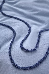 Wiggle Bordered Tufted Duvet Cover