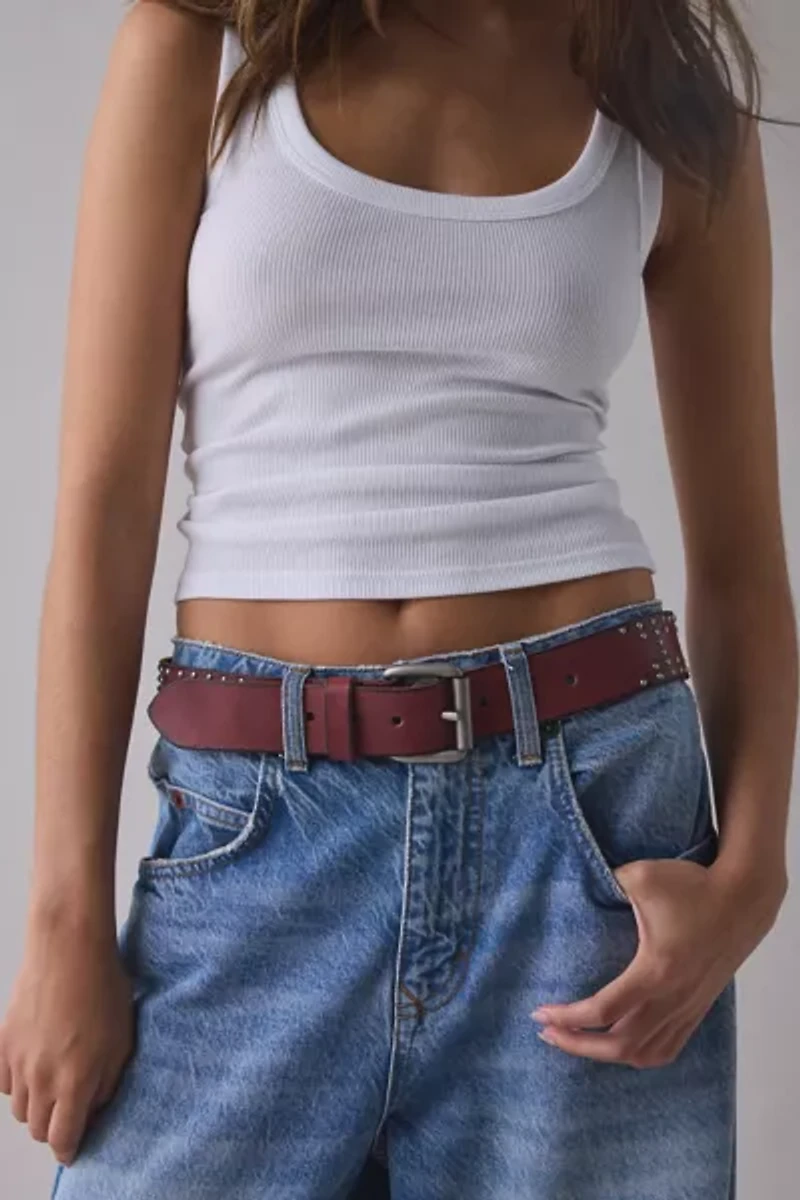 Studded Leather Belt