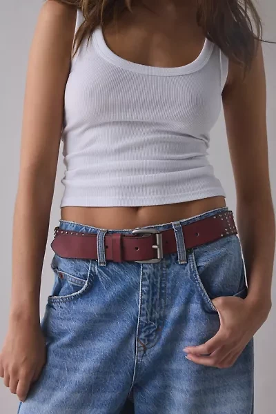 Studded Leather Belt