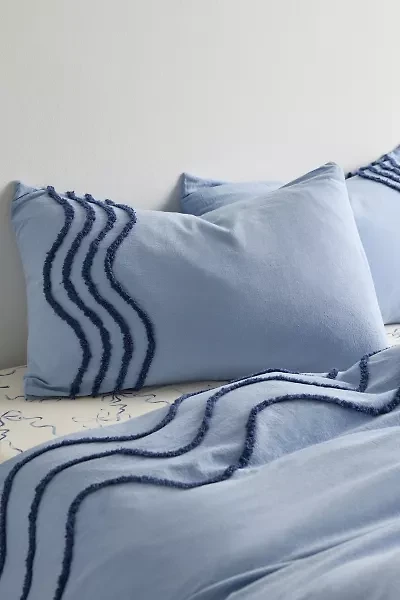 Wiggle Bordered Tufted Sham Set