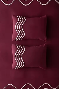 Wiggle Bordered Tufted Sham Set