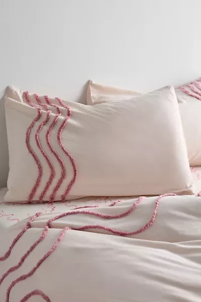 Wiggle Bordered Tufted Sham Set