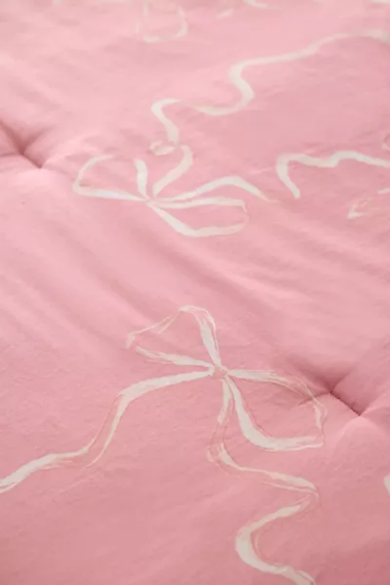 Painted Bows Patterned Comforter Set