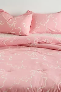 Painted Bows Patterned Comforter Set
