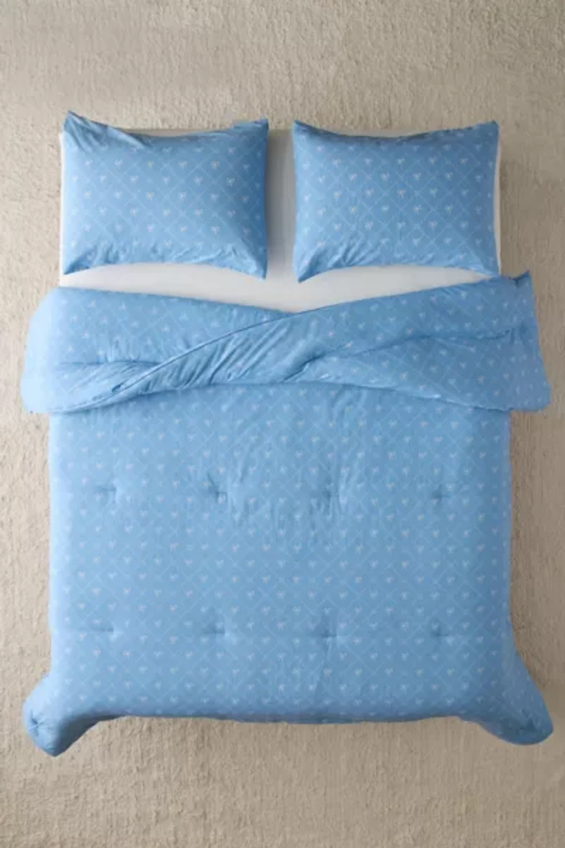 Eloise Bow Patterned Core Comforter Set