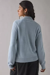 OBEY Lizzie Zip-Front Mock Neck Sweater