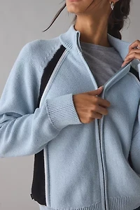 OBEY Lizzie Zip-Front Mock Neck Sweater