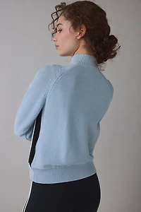 OBEY Lizzie Zip-Front Mock Neck Sweater