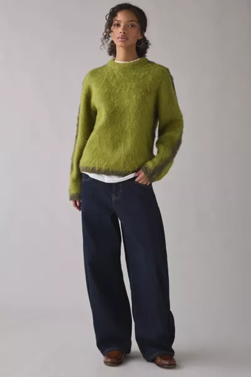 OBEY Aura Colorblock Crew Neck Pullover Sweater
