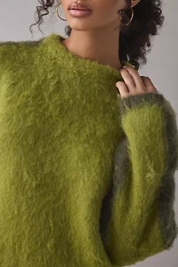 OBEY Aura Colorblock Crew Neck Pullover Sweater