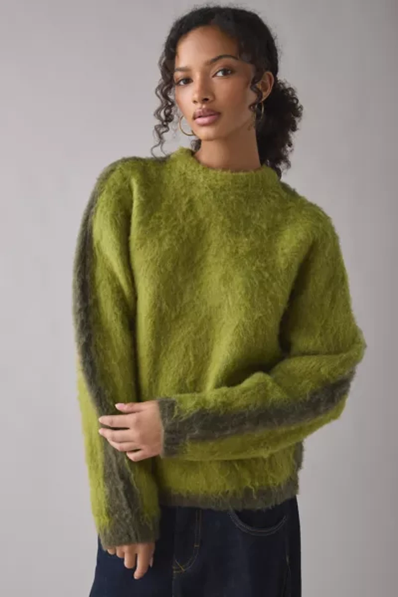 OBEY Aura Colorblock Crew Neck Pullover Sweater