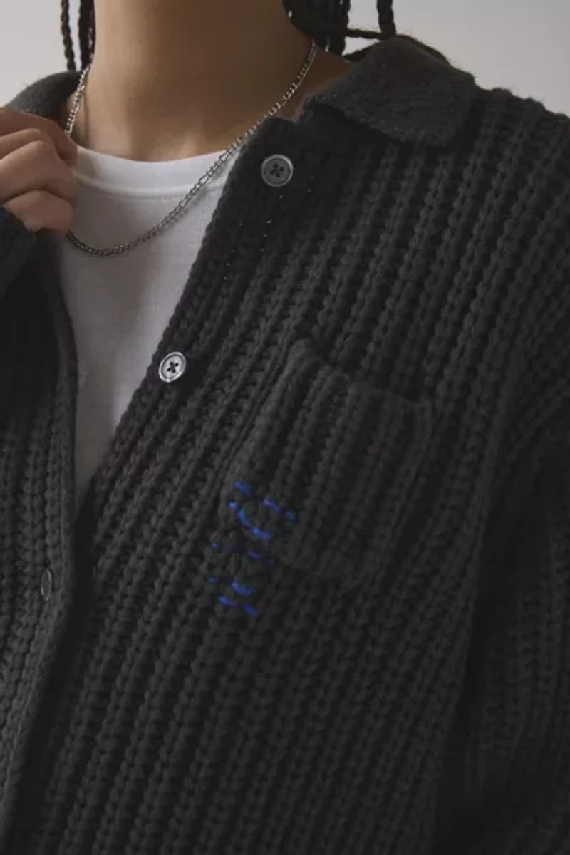 OBEY Julian Button Down Oversized Sweater