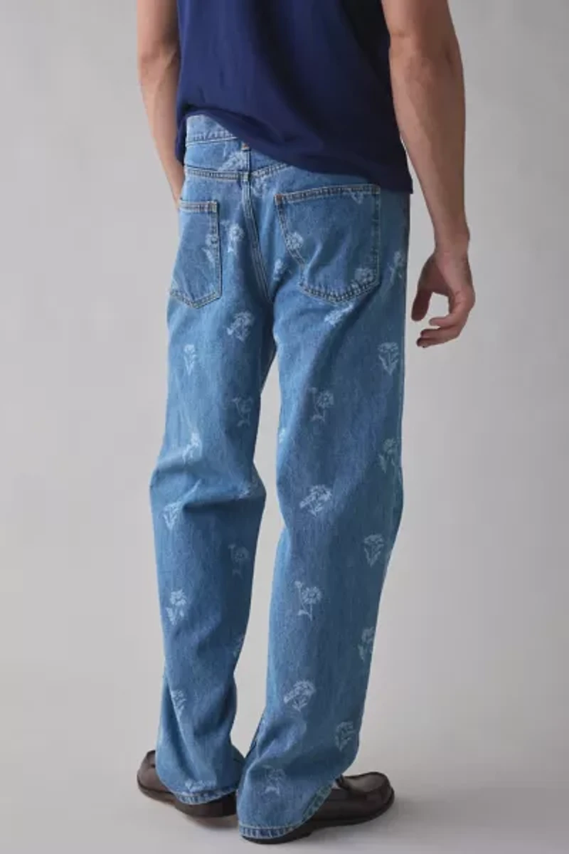BDG Floral Pattern Baggy Skate Fit Jean