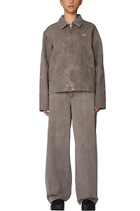 OBEY Donovan Zip-Front Denim Chore Jacket