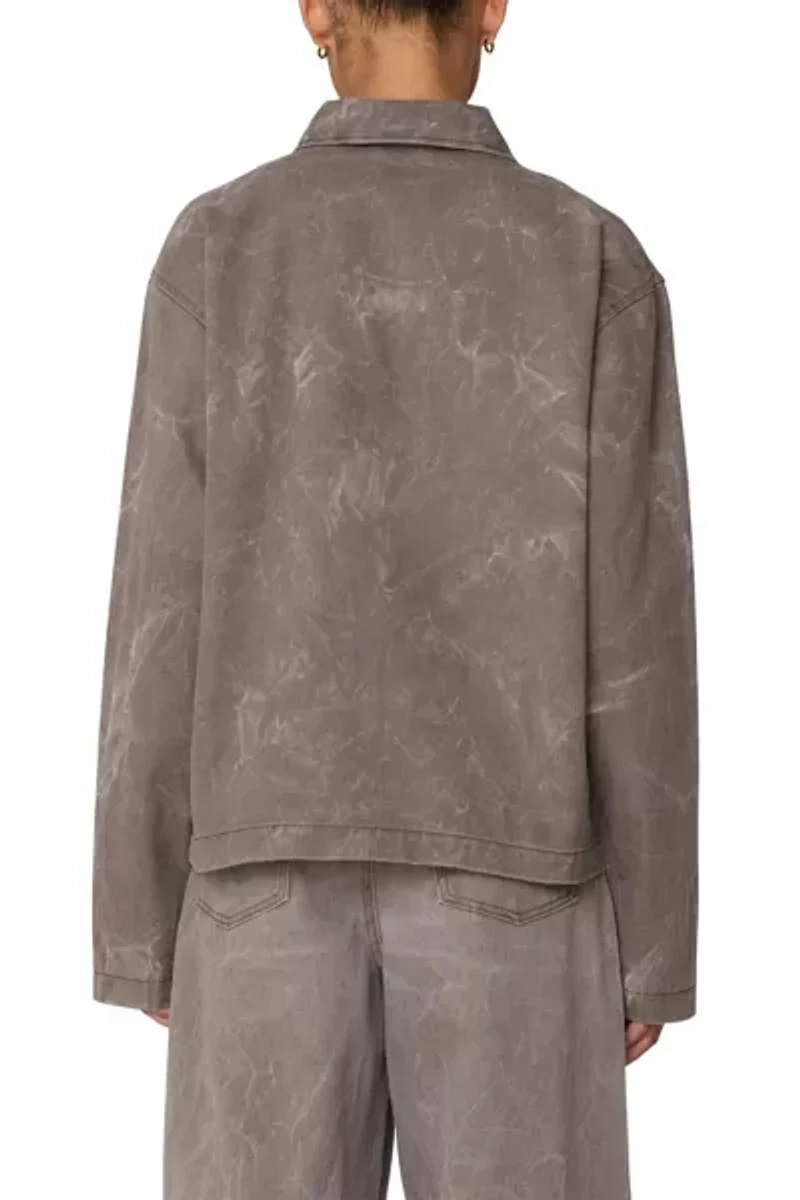 OBEY Donovan Zip-Front Denim Chore Jacket