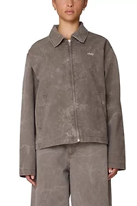 OBEY Donovan Zip-Front Denim Chore Jacket