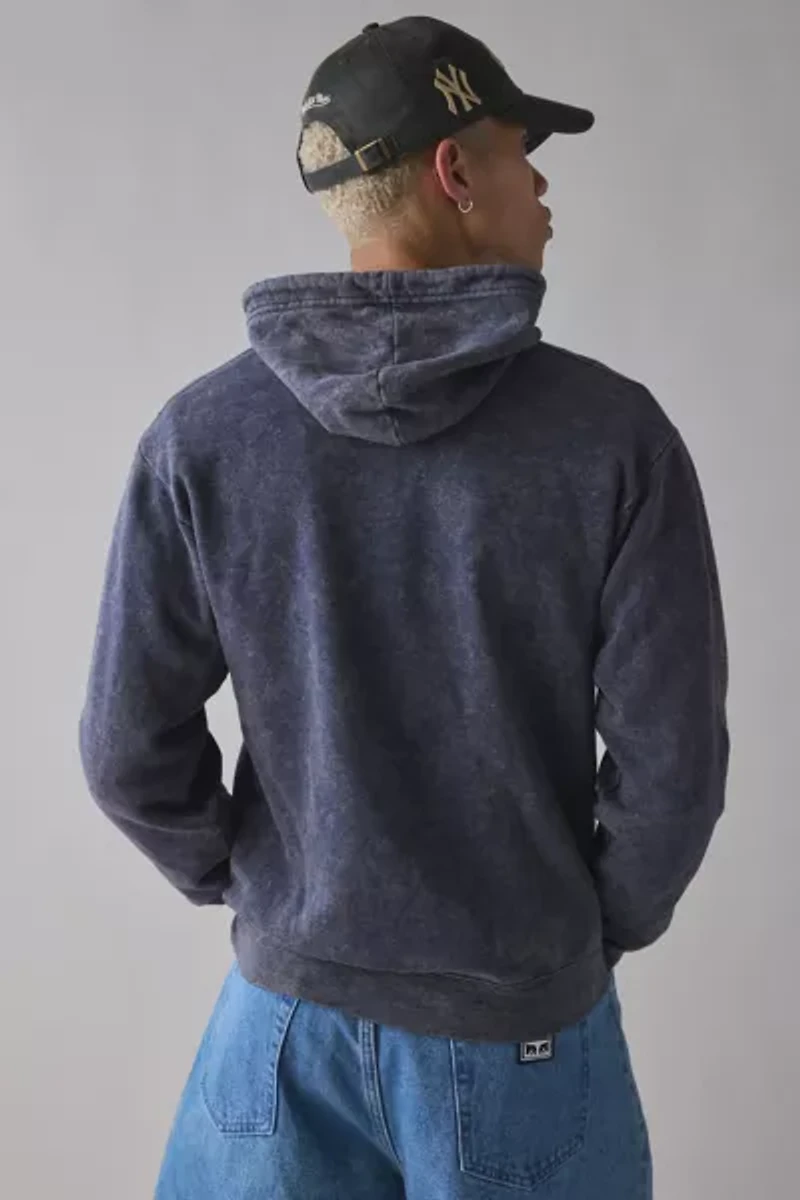ReMADE By UO Acid Wash Zip-Up Hoodie Sweatshirt
