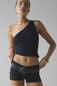 UO Harlow Lace Asymmetrical One-Shoulder Crop Top