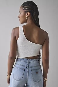 UO Harlow Lace Asymmetrical One-Shoulder Crop Top