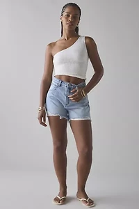 UO Harlow Lace Asymmetrical One-Shoulder Crop Top