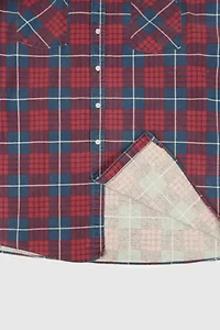 Vintage Red Plaid Button-Down Shirt