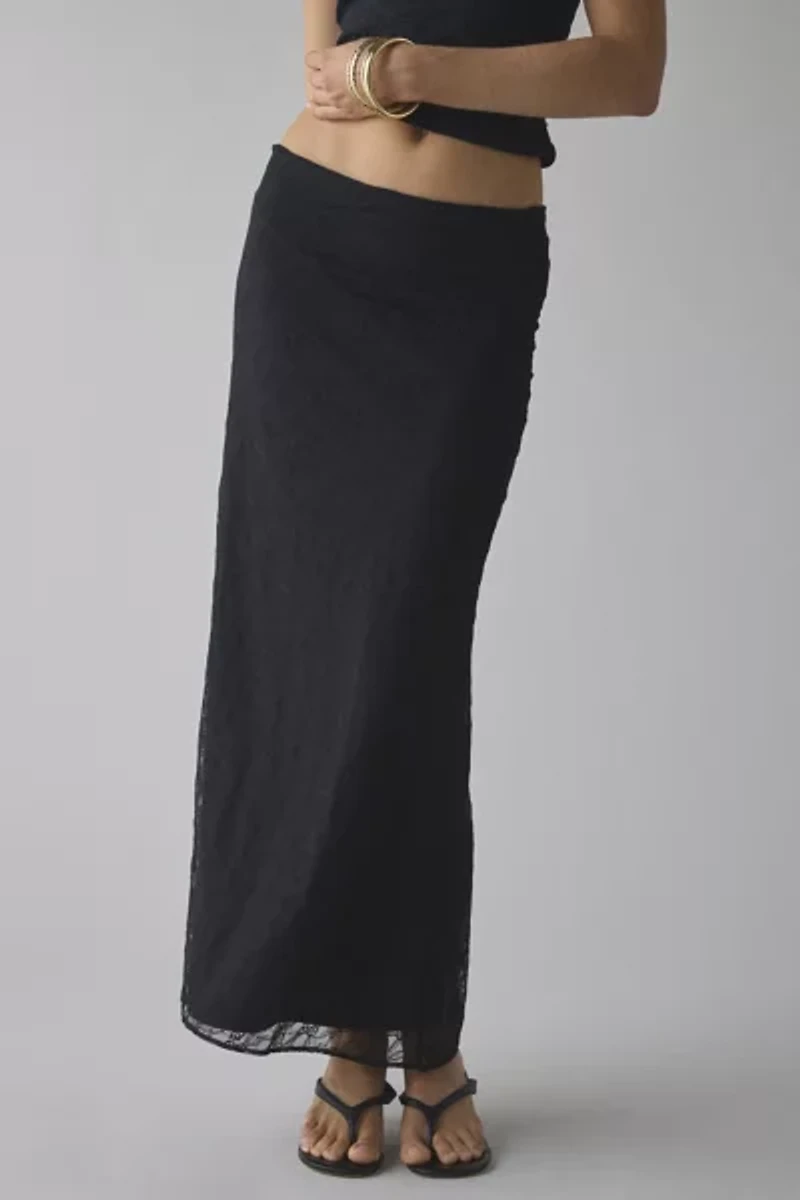 UO Harlow Lace Low-Rise Maxi Skirt