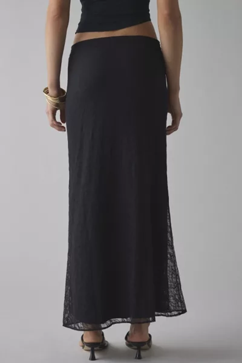 UO Harlow Lace Low-Rise Maxi Skirt