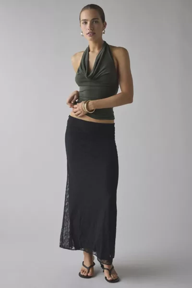 UO Harlow Lace Low-Rise Maxi Skirt